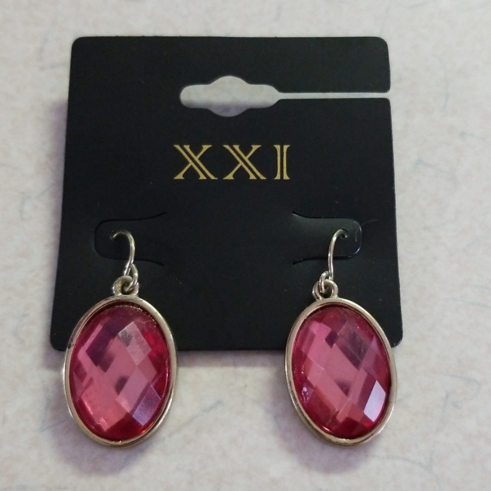 XXI Gold and Pink Earrings